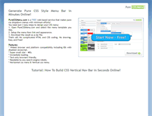 Tablet Screenshot of cssmenugenerator.com